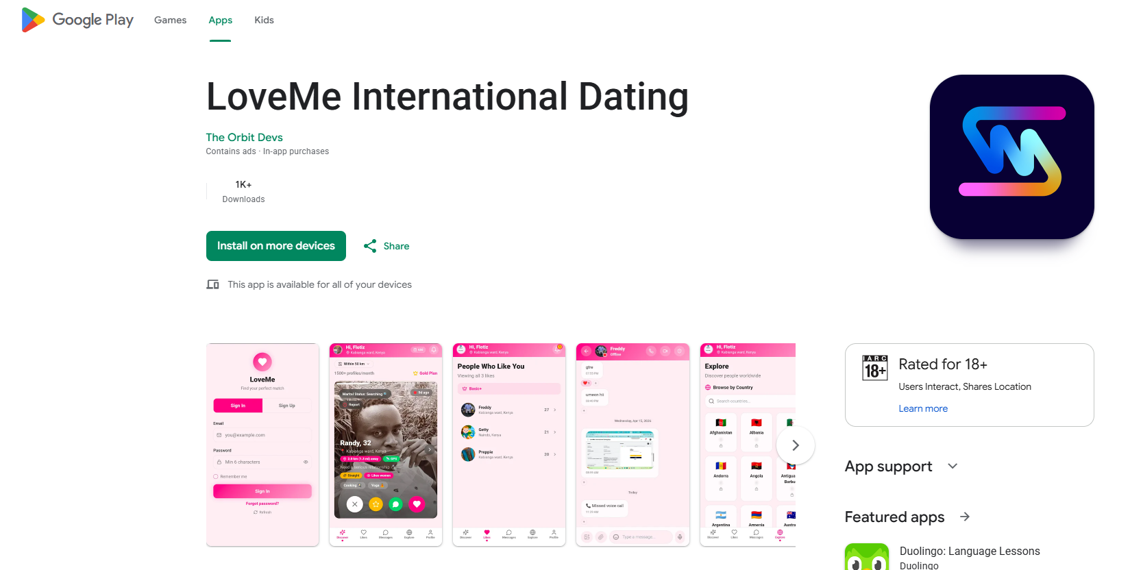 Love Me International Dating thumbnail